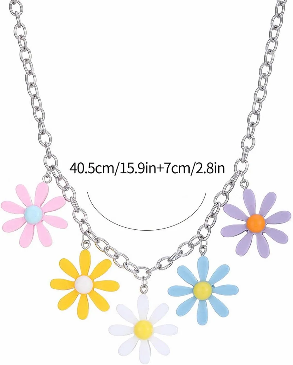 Colorfu Cartoon Collars Necklacel for Women Charms Pendant Necklaces Choker Necklace Cute Jewelry Lady (B, One Size)