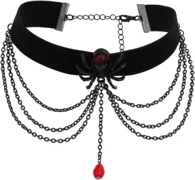 CSIYANJRY99 Gothic Spider Choker Necklace Gothic Choker,Goth Choker,Halloween Christmas New Year Goth Jewelry for Women