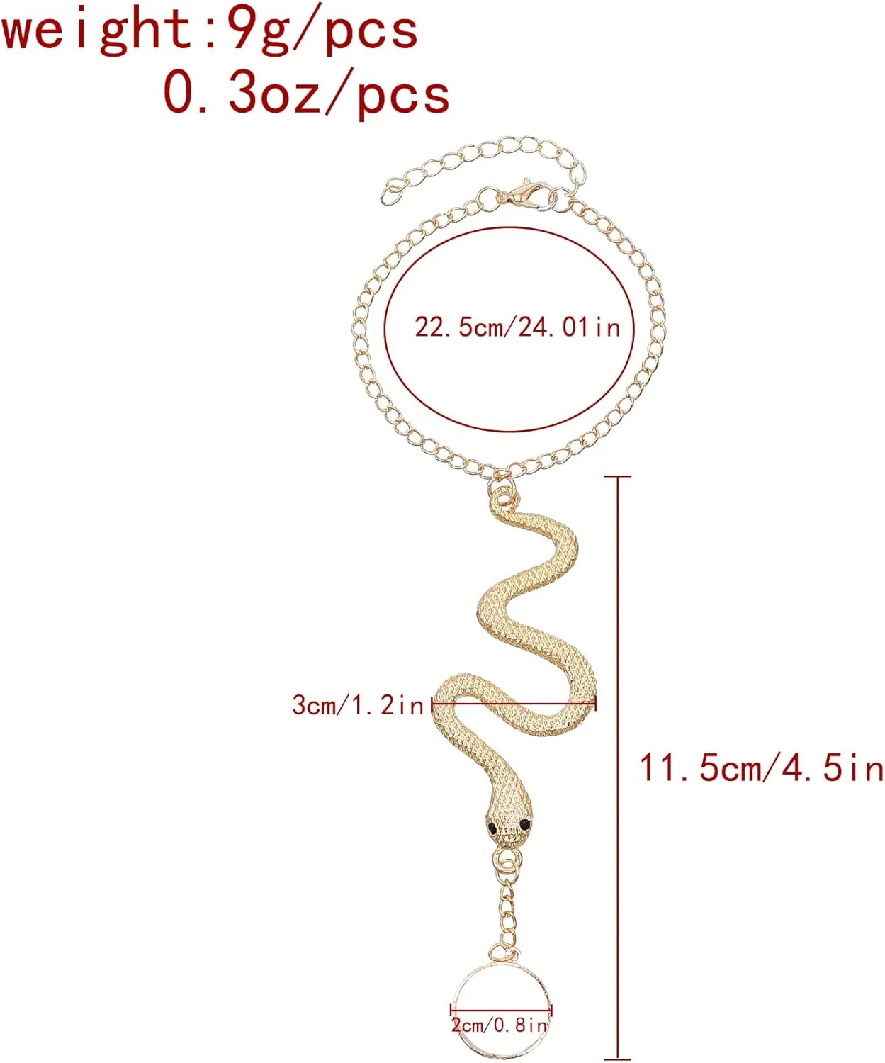 CSIYANJRY99 Snake Hand Chain Bracelet Snake Chain Finger Ring Bracelet Slave Chain Hand Harness Bracelet Snake Pearl Friendship Bracelet Jewelry Accessories