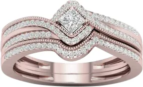 Cushion Cubic Zirconia Engagement Wedding Bridal Ring Set for Women Propose Ring Set Fashion 925 Silver Rings