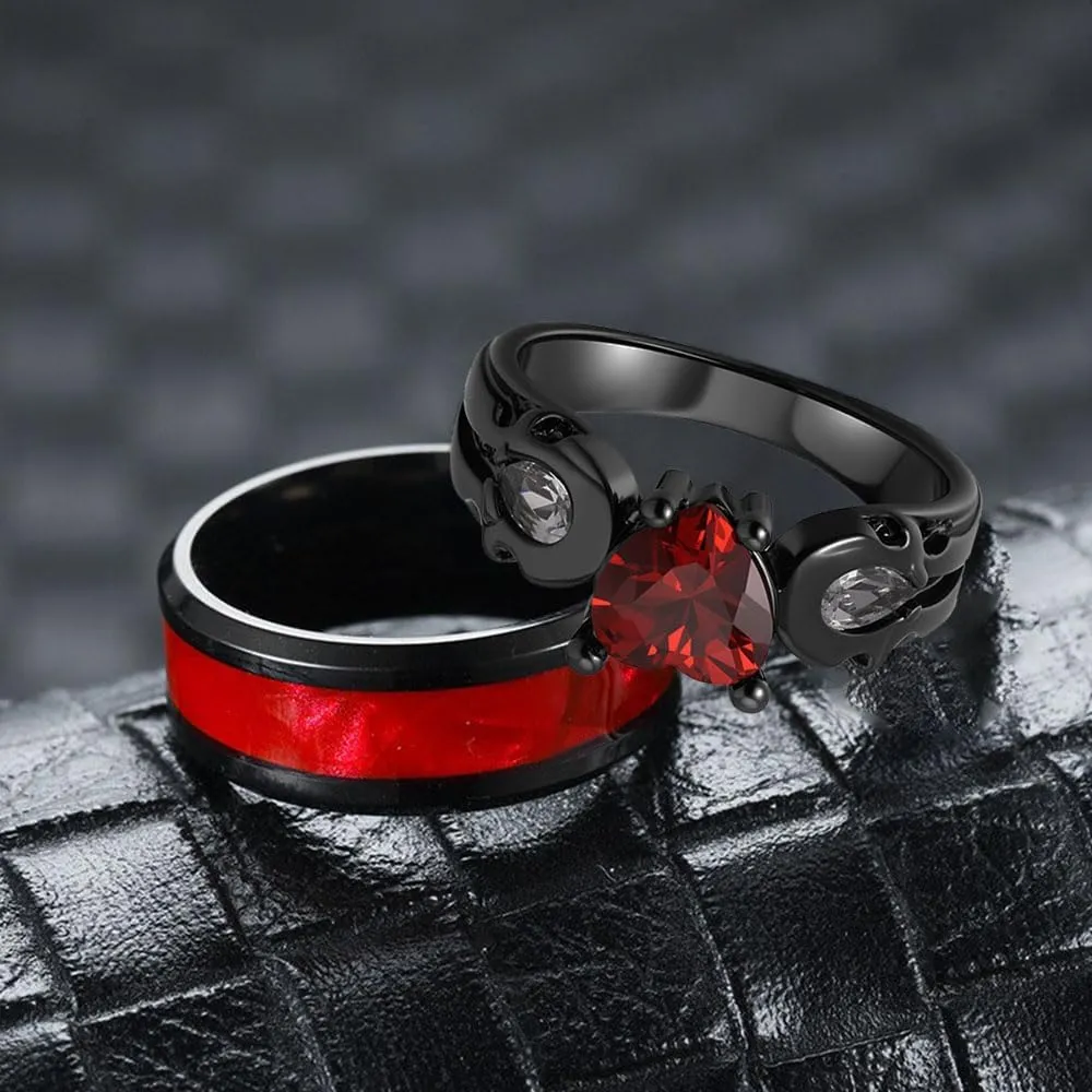 Custom Couple Rings Matching Engagement Rings Him and Her Engravable Promise Rings for Men and Women Wedding Anniversary Bands Valentines Day Gifts for Wife Husband Jewelry