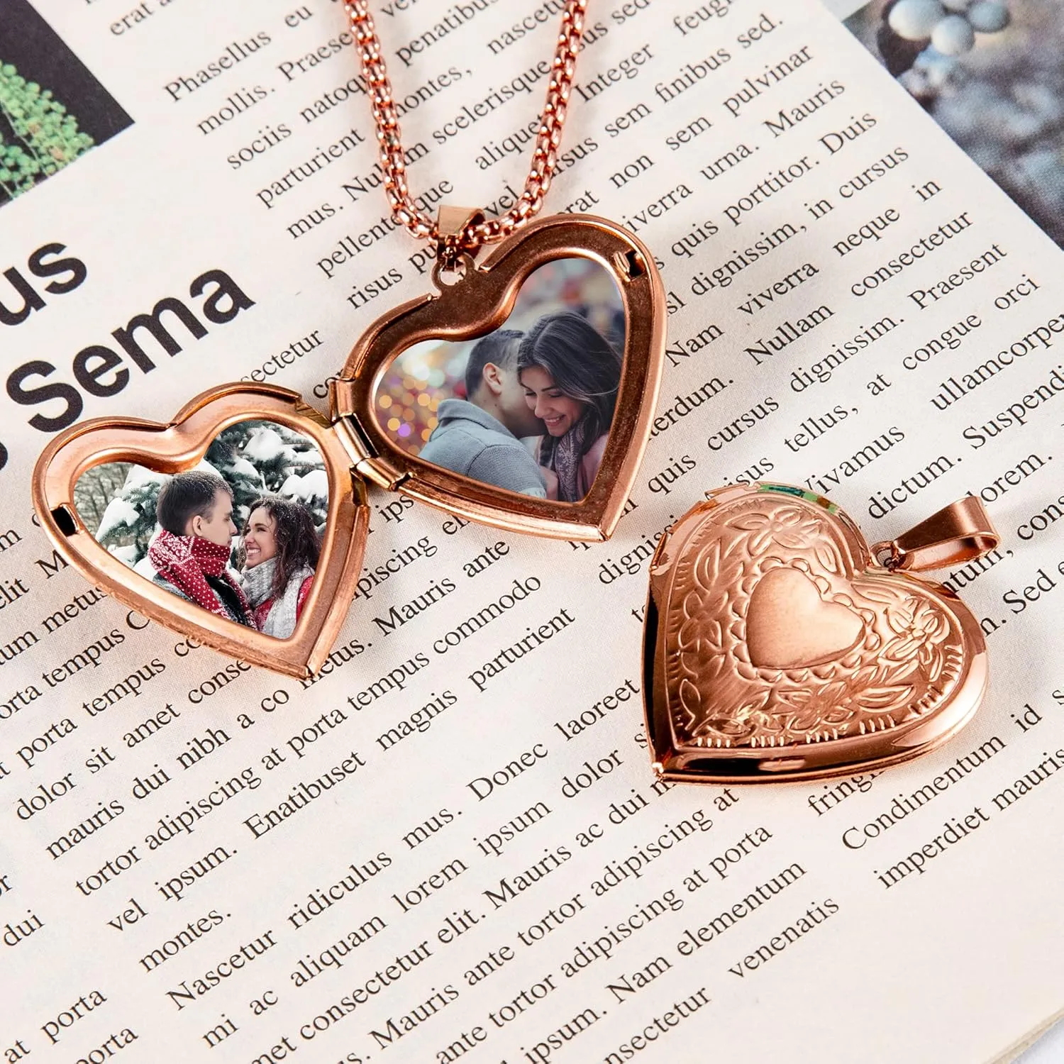 Custom Photo Heart Locket Necklace for Women, Personalized Memorial Locket Jewelry Gift for Mom Wife, Valentine's Day Birthday Anniversary