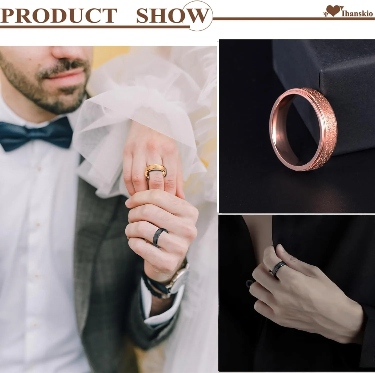 Customize Frosted Crown Couple Rings Matching Promise Ring Her King His Queen Engraved Matte Engagement Wedding Bands Anniversary Titanium Steel Black 6mm Personalized