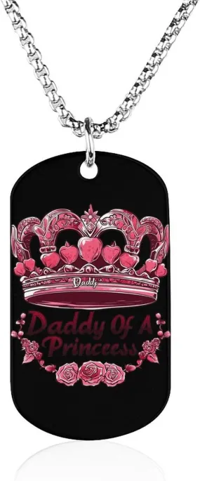 Daddy Of A Princess Photo Necklace Personalized Pendant Necklace Memorial Jewelry Gifts for Women Men
