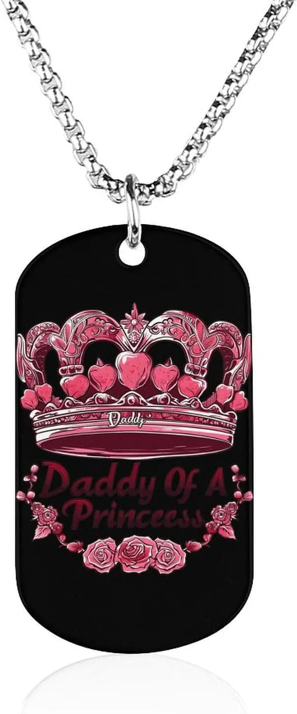 Daddy Of A Princess Photo Necklace Personalized Pendant Necklace Memorial Jewelry Gifts for Women Men