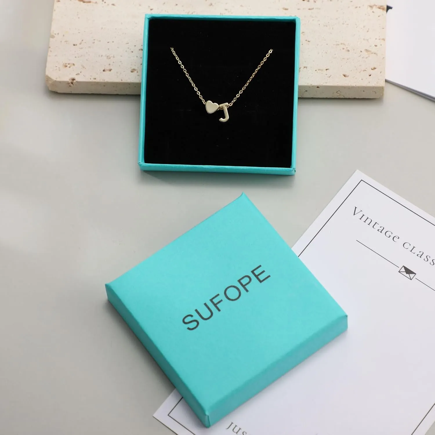 Dainty Heart Necklace for Women, 14k Gold Plated/Rose Gold/Silver Tiny Cute Heart Pendant Necklace Minimalist Choker CZ Necklace Jewelry Gifts for Women