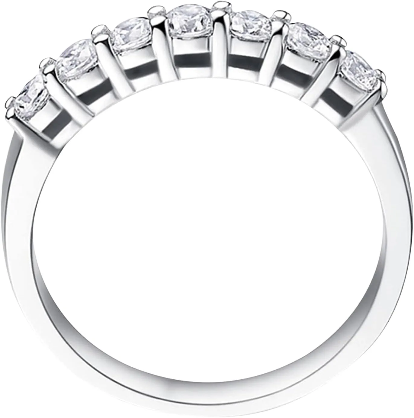 Dainty Promise Ring for Couples Cubic Zirconia Stackable Ring 925 Silver Anniversary Wedding Rings Band for Women