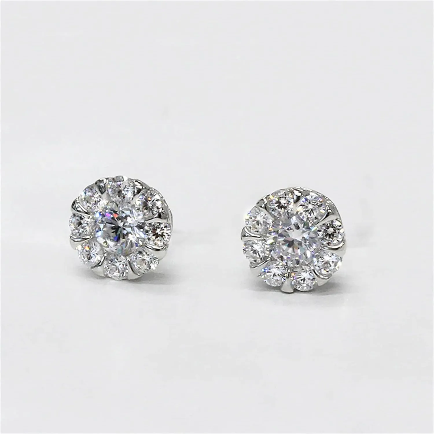 Diamond Stud Earrings Cubic Zirconia Stud Earrings Hypoallergenic Jewelry,Exquisite Earrings Versatile For Daily