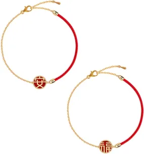 Didiseaon 2Pcs Adjustable Woven Rope Bracelet for Women Braided String Bracelet for Year Graduation Birthday and Special Occasions