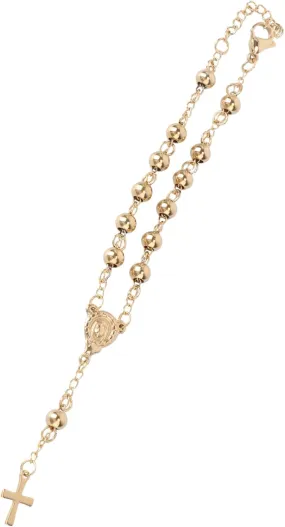 Didiseaon Buddhist Bead Bracelet with Cross and Charm Rosary Wrist Chain for Men and Women Durable and Stylish Religious Jewelry