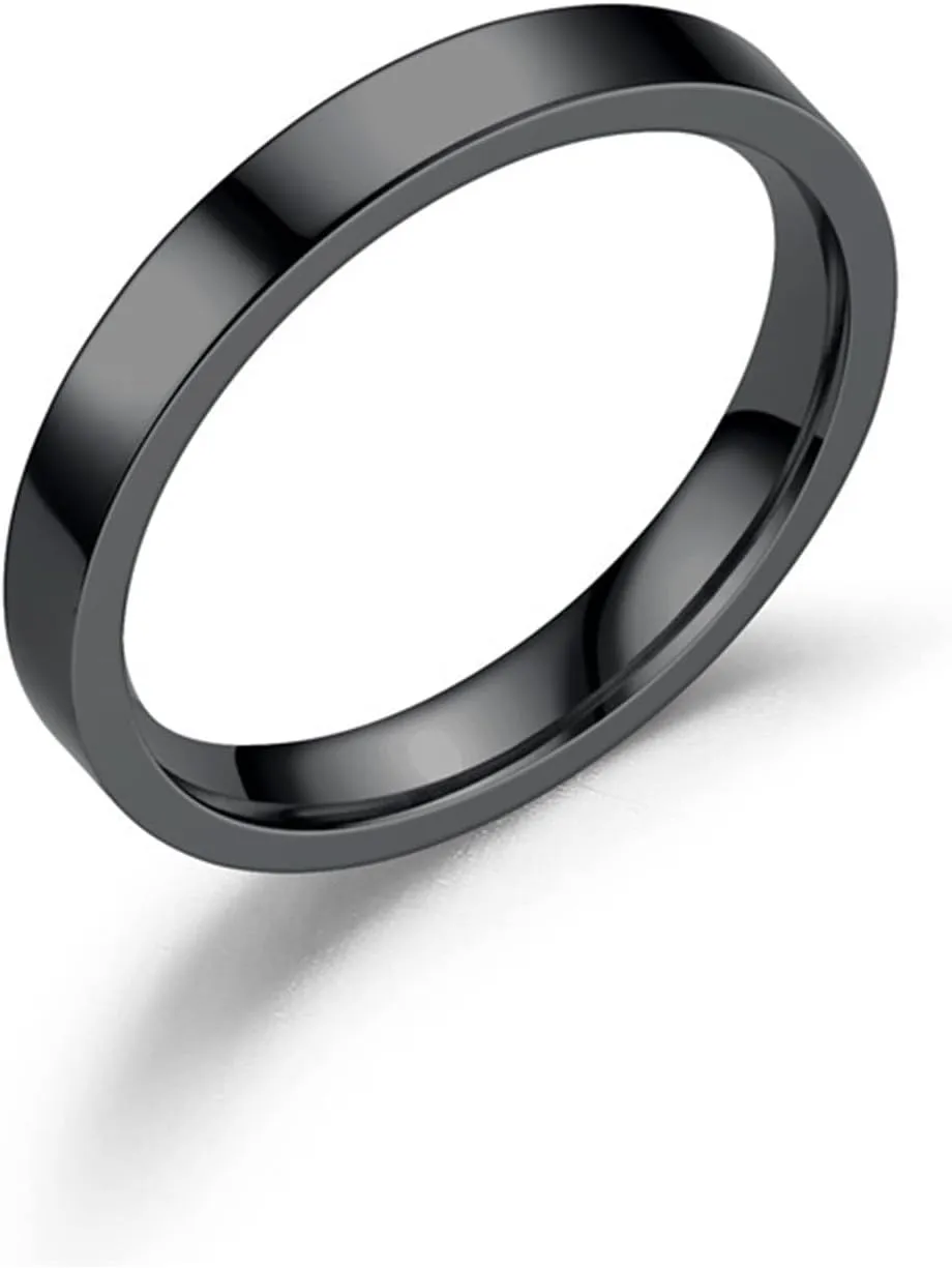 Dome Polished Midi Ring Simple for Men Women Wedding Classic Jewelry Stainless Steel Stackable Band Stacking Rings