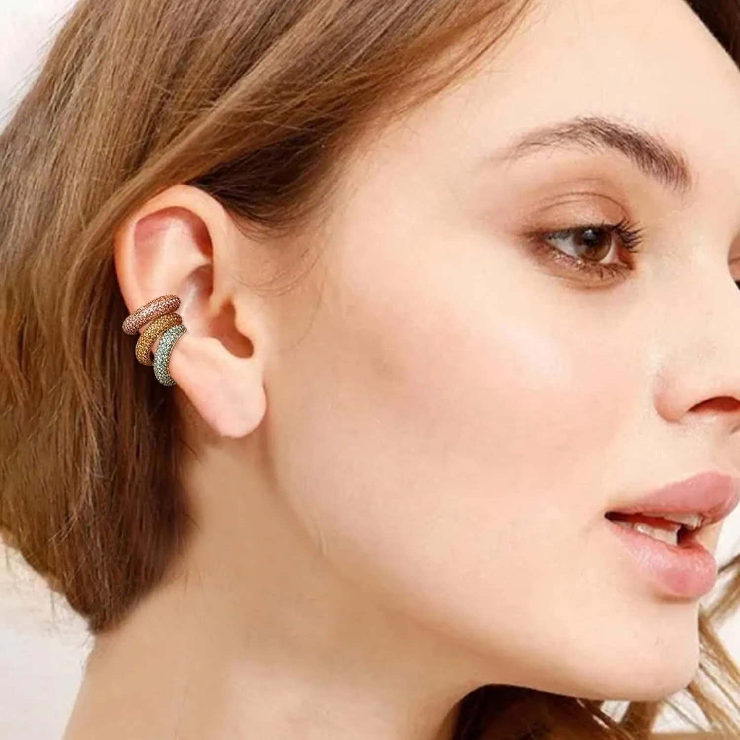 Ear Cuffs pearl ear cuff chunky ear cuff Cartilage Ear Cuff Earrings Cuff Helix Wrap Ear Jewelry Fake Earring Women Clip on Cartilage Earring Set Stack Jewelry Stocking Stuffers for Women