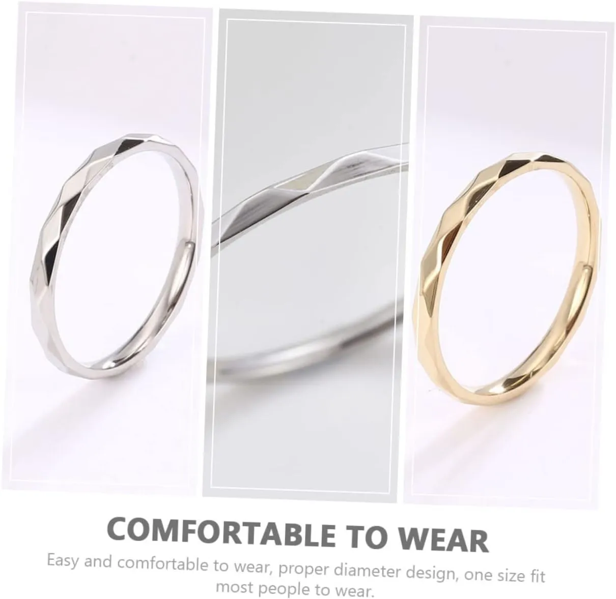 Elegant Design Lovers Rings Creative Finger Jewelry for Valentine Day Lightweight Titanium Steel Couple