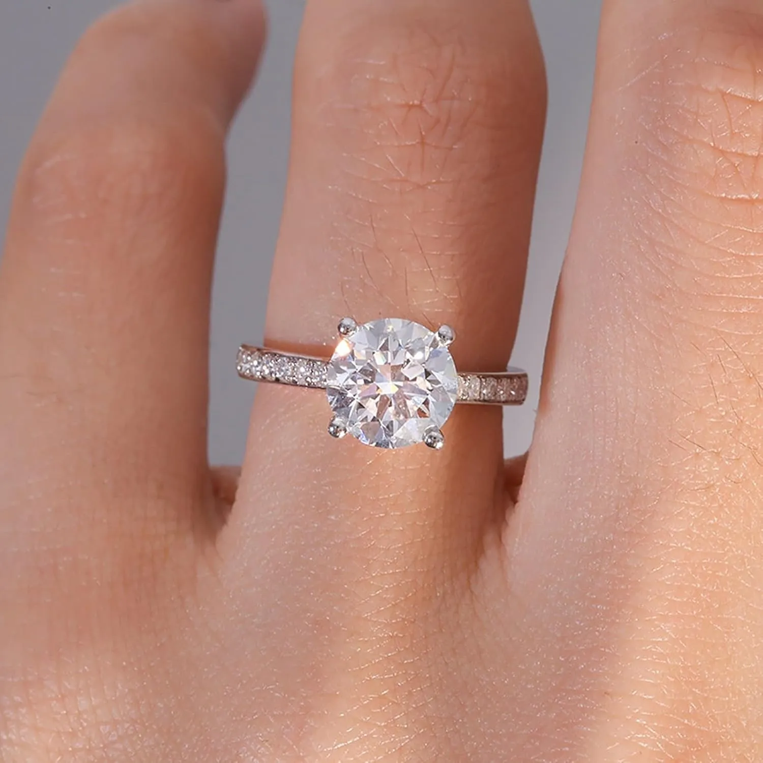 Engagement Rings Real, Moissanite Wedding Rings Moissanite Stackable Knuckle Ring for Women Anniversary Vintage Engagement Rings