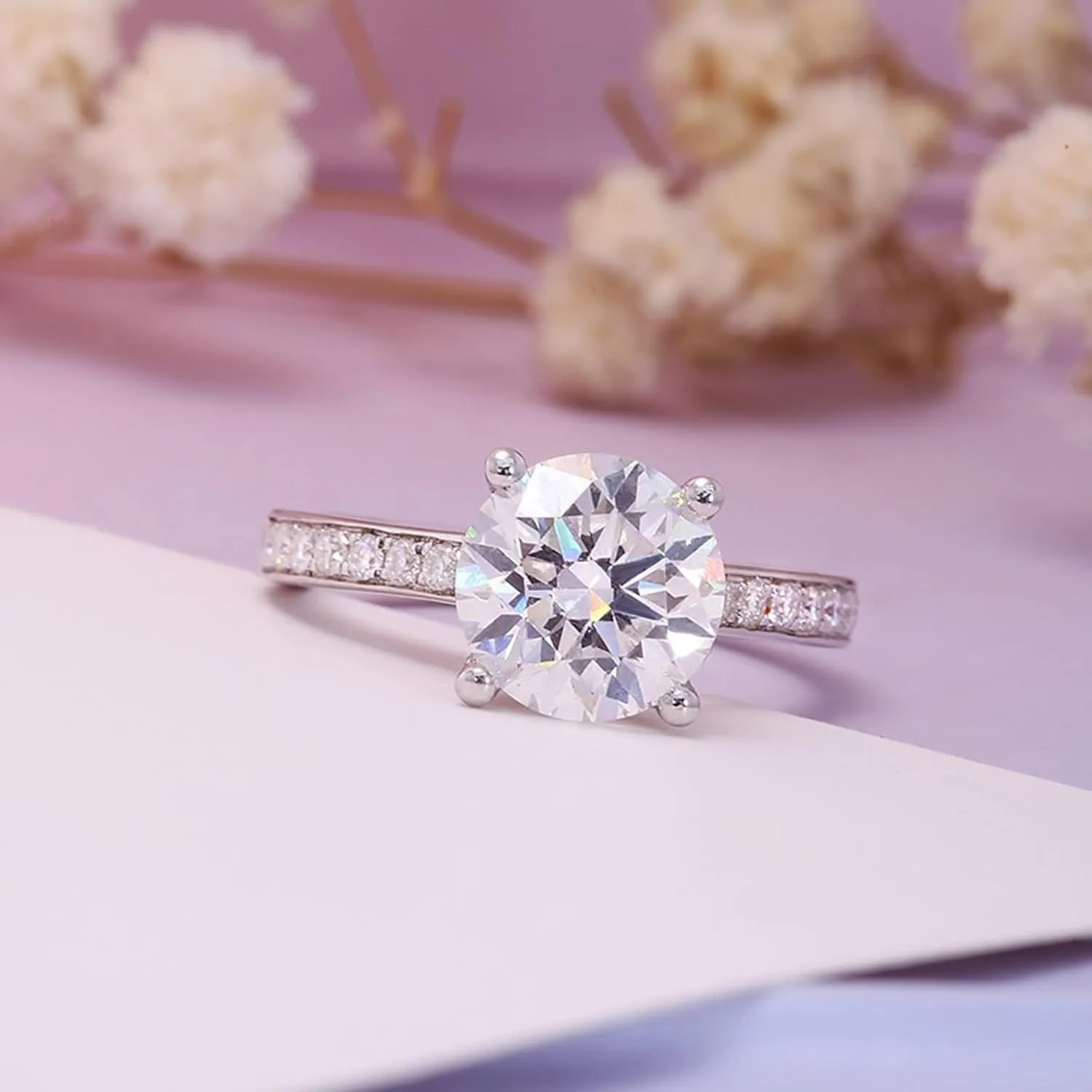 Engagement Rings Real, Moissanite Wedding Rings Moissanite Stackable Knuckle Ring for Women Anniversary Vintage Engagement Rings