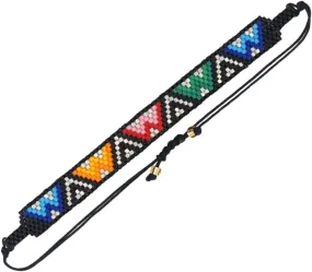 Ethnic Beads Bracelet Women's Woven Jewelry Minimalist Design Fashion Wrist Accessory for Daily Outfits