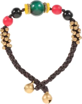 Ethnic Braided Rope Bracelet Hand-woven Boho Style Beaded Chain for Present