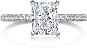 Fake Engagement Rings for Women Engagement Rings Jewelry for Brides Silver CZ Engagement Rings Travel Rings Solitaire Cubic Zirconia Engagement Rings Square Halo Engagement Ring