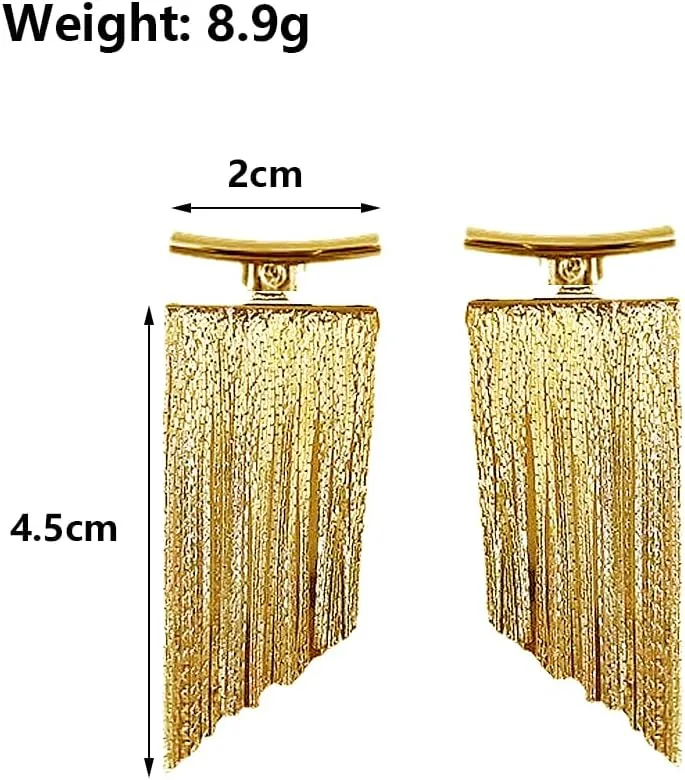 Fashion 14k Gold Tassel Drop Dangle Earrings for Women Boho Silver Long Fringe Dangling Earrings Statement Earrings Jewelry Gifts