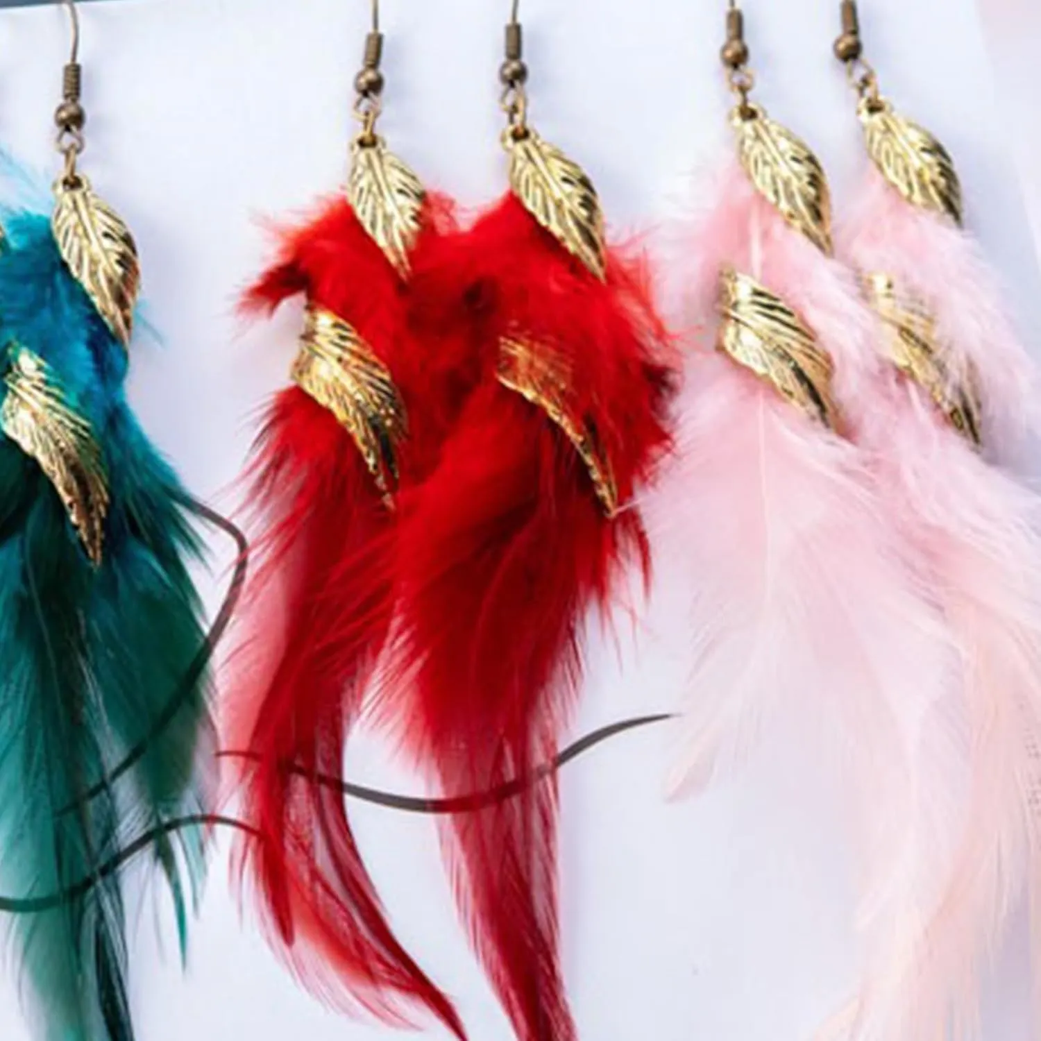 Feather Earrings for Women Dangling Vintage Tassel Earrings Boho Earrings Long Beaded Tassel Earrings Bohemian Jewelry Gift