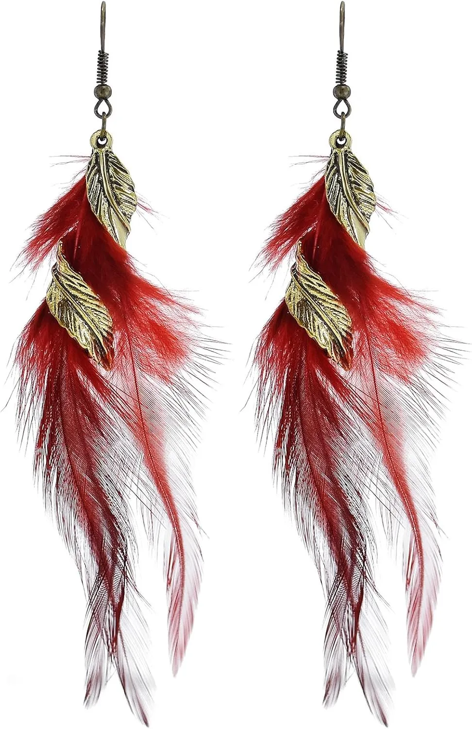 Feather Earrings for Women Dangling Vintage Tassel Earrings Boho Earrings Long Beaded Tassel Earrings Bohemian Jewelry Gift
