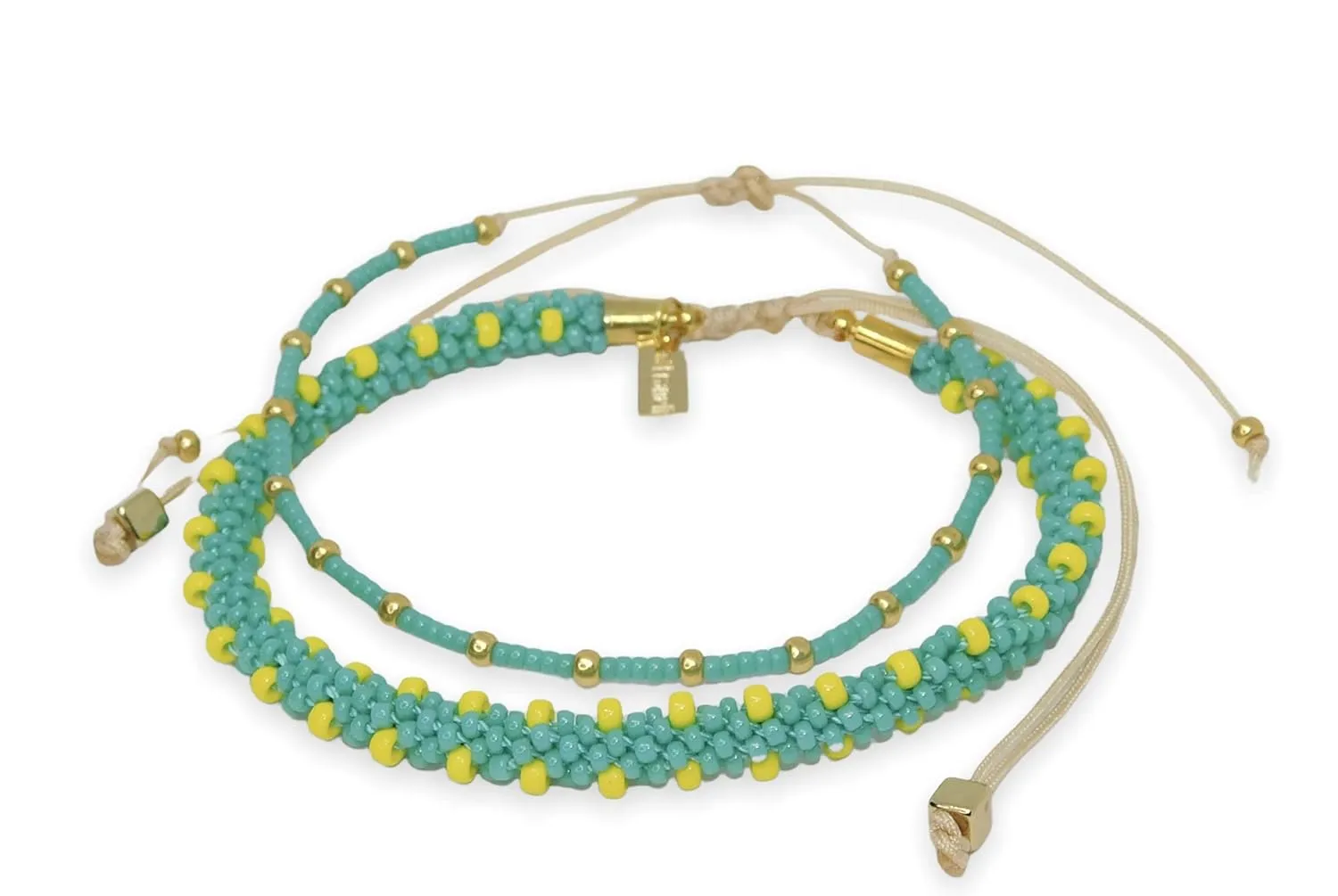 Franeli Handmade Kumihimo Beaded Bracelet set