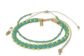 Franeli Handmade Kumihimo Beaded Bracelet set