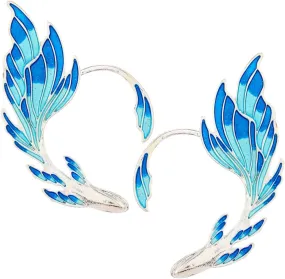 FRCOLOR 2Pcs Elf Ear Fairy Clip Earrings No Piercing Ear Wrap Jewelry for Women for Cosplay Weddings Parties Evening Events