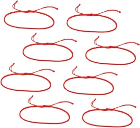 FRCOLOR 8pcs Woven Bracelet DIY Red Rope Knot Bracelets for Friendship Decoration Smooth Finish Suitable for All Ages Unique Fashionable Accessory Style
