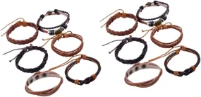 FRCOLOR Chic Vintage Cowhide Bracelet Wrist Chains for Men Fashionable Retro Accessories for present for Special