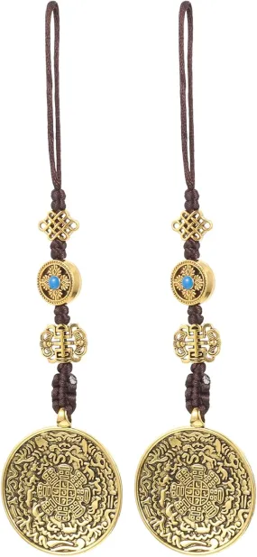 Garneck 2pcs Pendant Necklace Vintage Style Retro Charm Pendant for Creative Hanging Ornament Present for Birthdays Weddings and Holidays