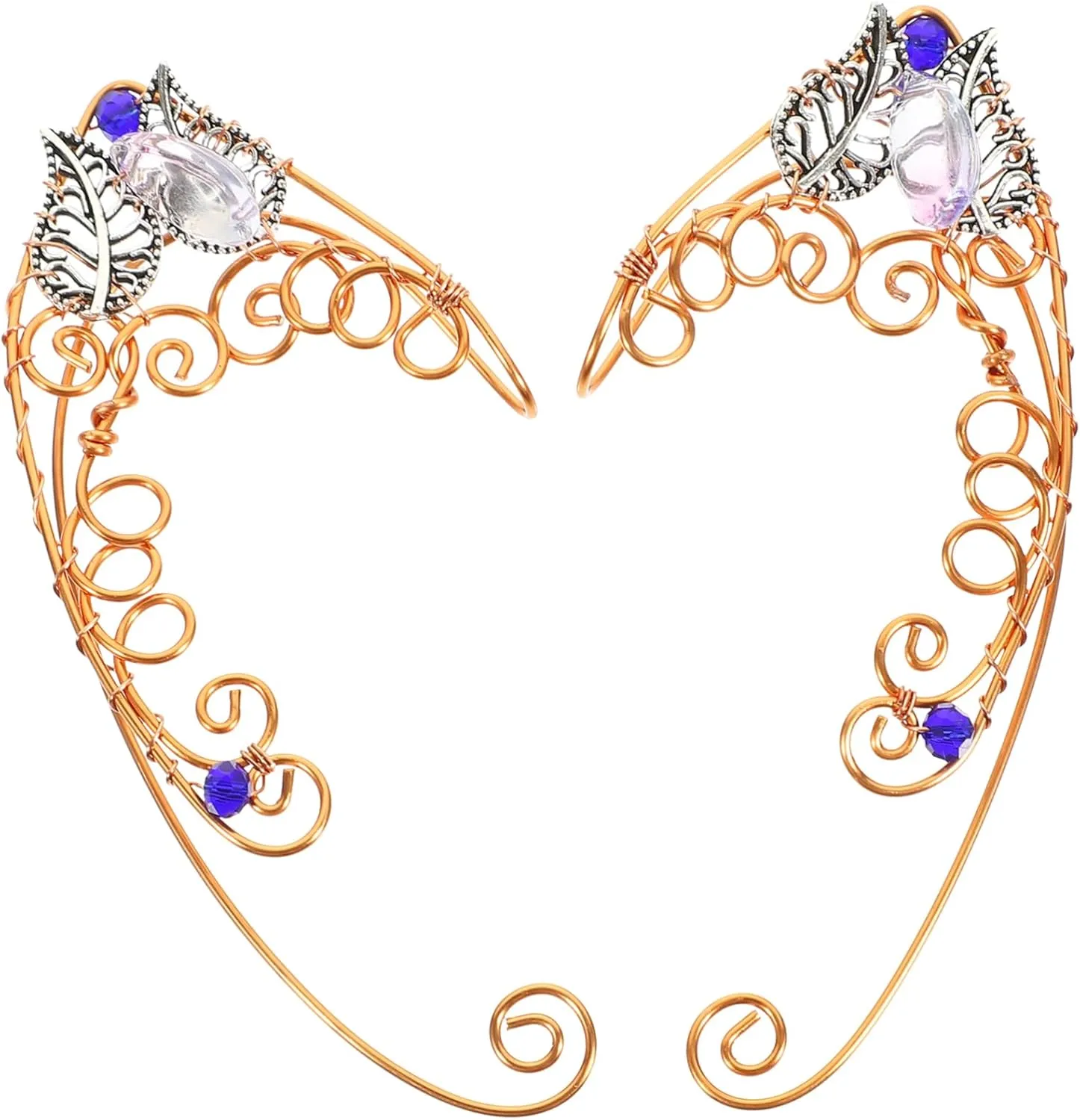 Gatuida 1 Pair Non Piercing Ear for Handmade Fairy Earrings Durable Ear Wraps for Comfortable Wear for Festivals and Special Occasions