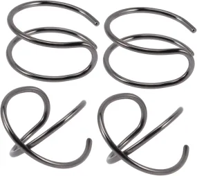 Gatuida 2 Pairs Wrap Ear Cuffs Fake Double Helix Earring Minimalist No Piercing Ear Clip Silver Tone Fashionable