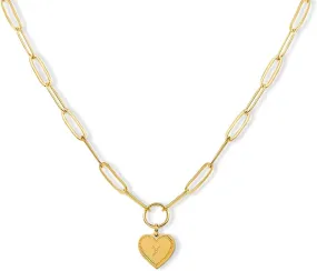 Gold A-Z Initial Necklace Heart Initial Pendant Necklaces Letter Choker Necklace For Women Birthday Valentine's Day Mother's Day Gift