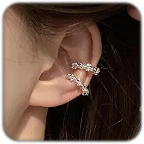 Gold Ear Cuff Earrings For Women Non Piercing Hoops Ear Cartilage Small Minimalist Fake Earrings Sets Adjustable Clip On Wrap Earrings Ear Clips Jewelry Gifts (A1)