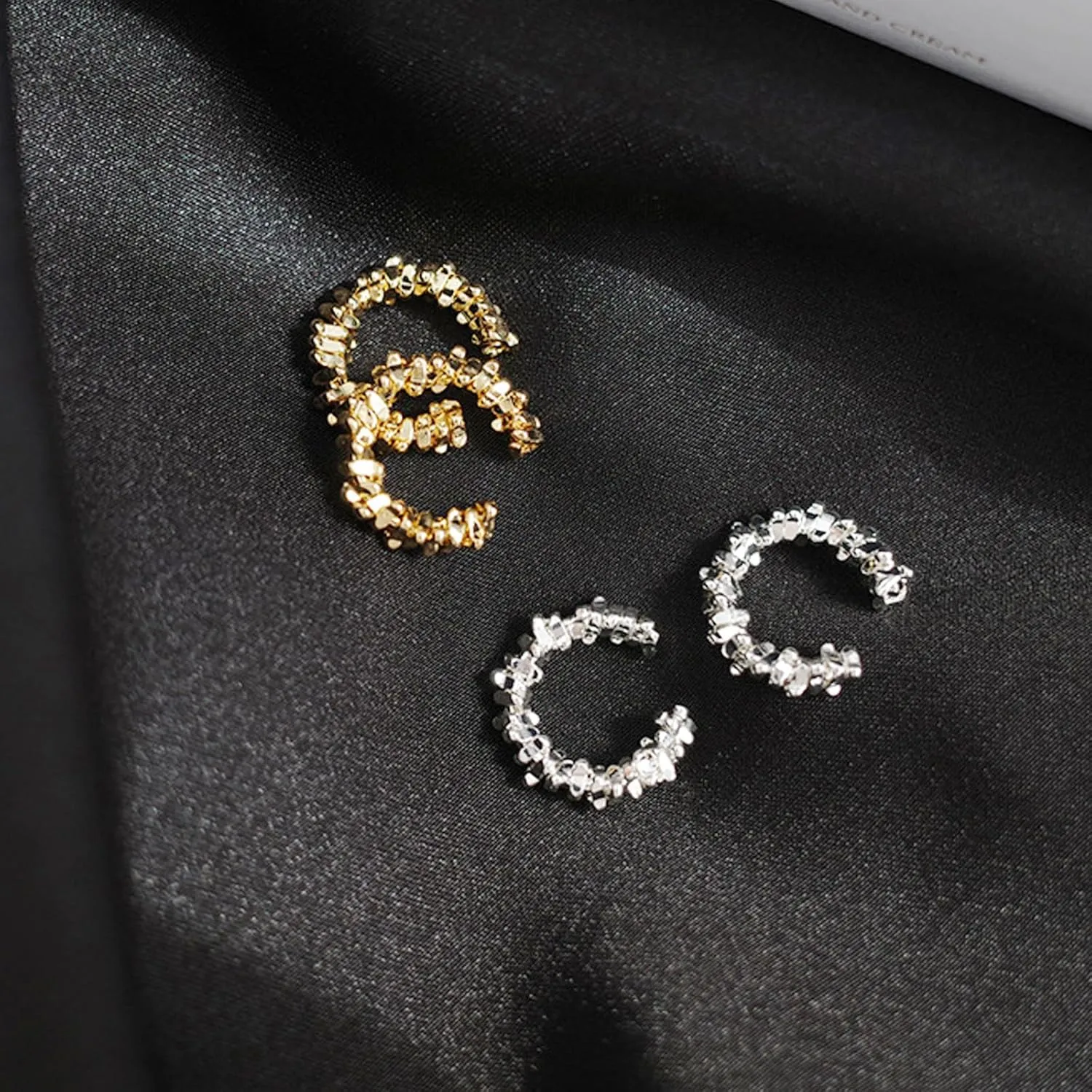 Gold Ear Cuff Earrings for Women Rhinestone Ear Cuffs Non Piercing Cartilage Clip on Earrings Minimalist Jewelry Gifts