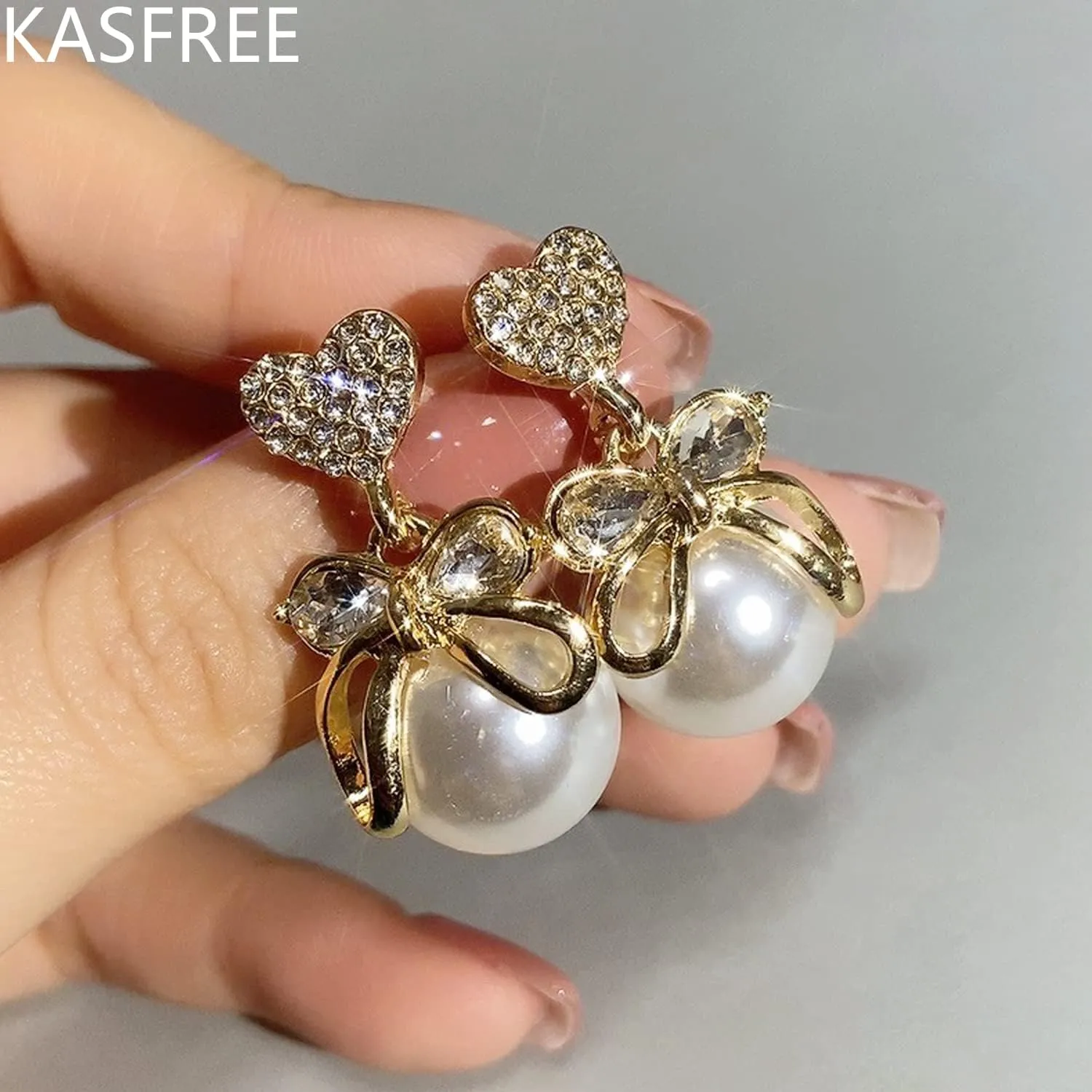 Gold Pearl Earrings - Dangle Studs & Hoops in Sterling Silver