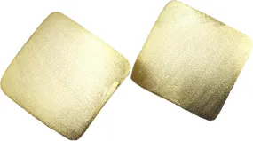 Gold Plated Brass Square Stud Earring For Women Exclusively Handmade Fashionable Traditional earring Golden Stud Fancy Earrings Every Occasion Gift Earring, 42 mm long