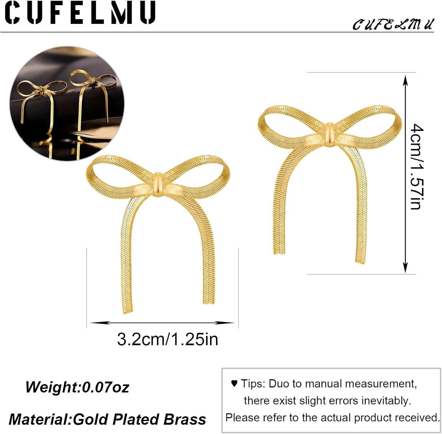 Gold Silver Bow Drop Earrings for Women Long Tassel Chain Bow Earrings Ribbon Bowknot Dangle Earrings Jewelry Gifts