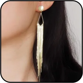 Gold Tassel Earrings Dangle Earrings for Women Statement Chandelier Earrings Bridesmaid Earrings Jewelry Gifts for Women Trendy