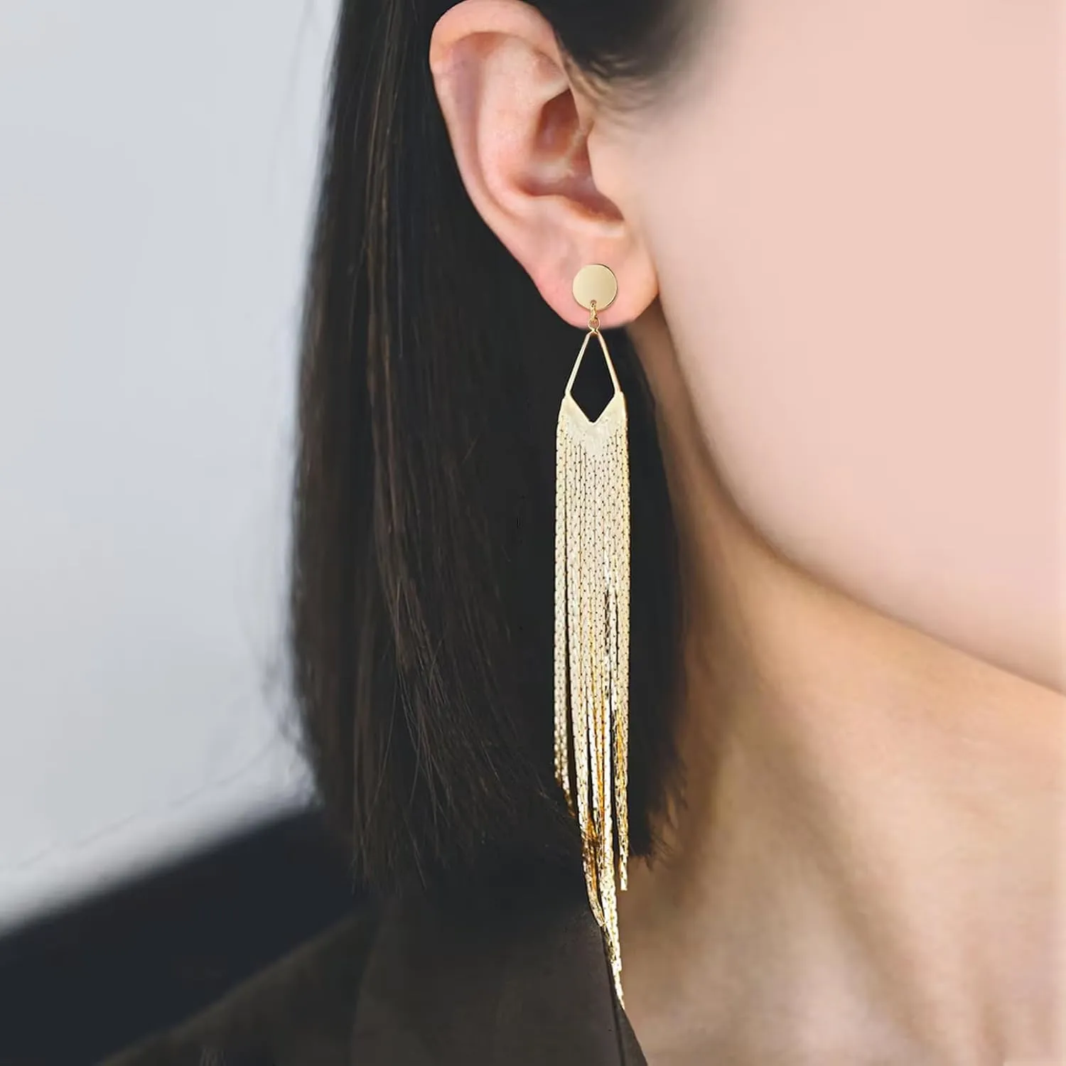 Gold Tassel Earrings Dangle Earrings for Women Statement Chandelier Earrings Bridesmaid Earrings Jewelry Gifts for Women Trendy