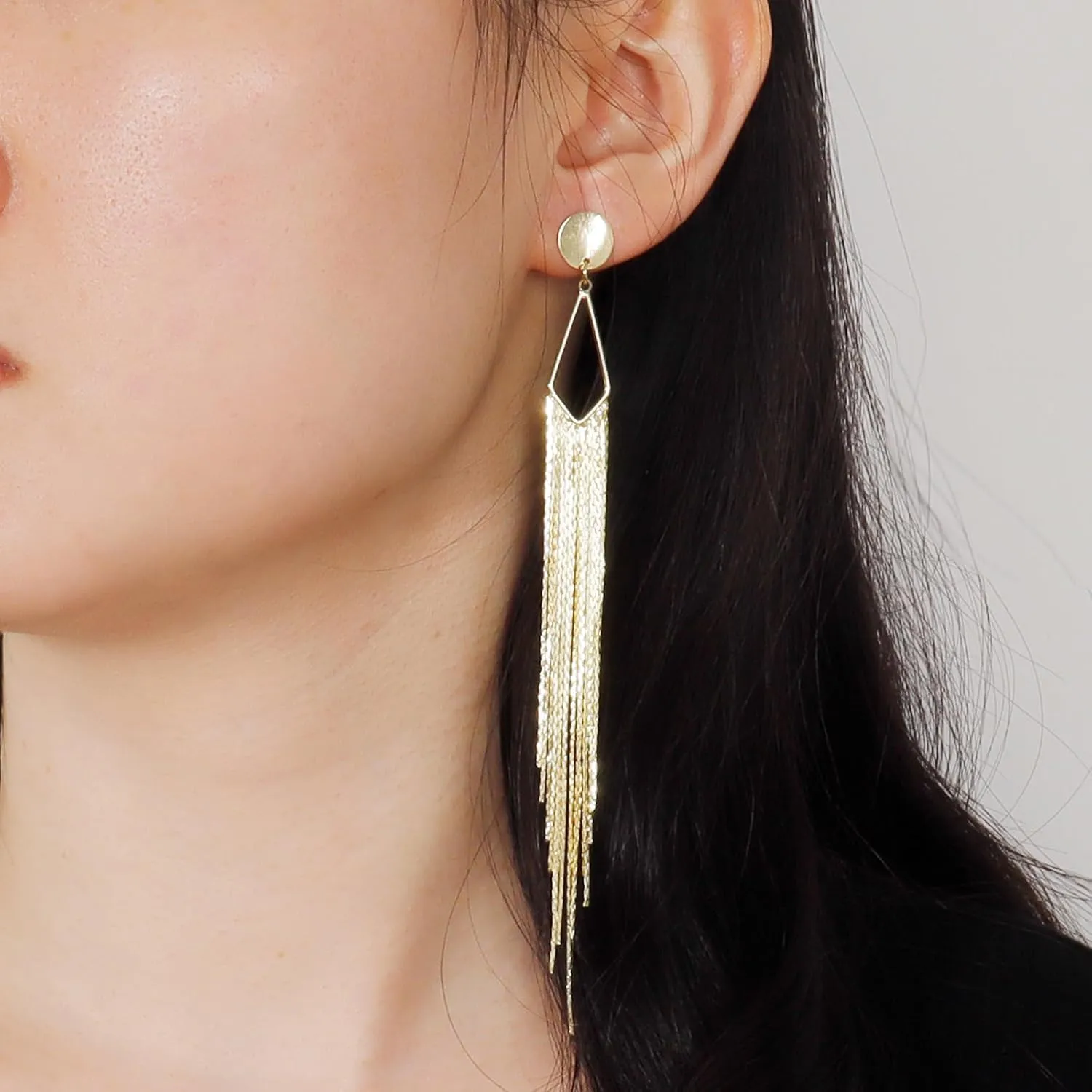 Gold Tassel Earrings Dangle Earrings for Women Statement Chandelier Earrings Bridesmaid Earrings Jewelry Gifts for Women Trendy