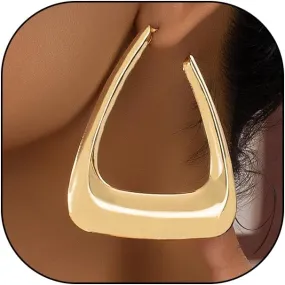 Gold Triangle Dangle Drop Earrings for Women Gothic Silver Geometric Statement Stud Earrings Lightweight Geometry Earrings Jewelry Accessories