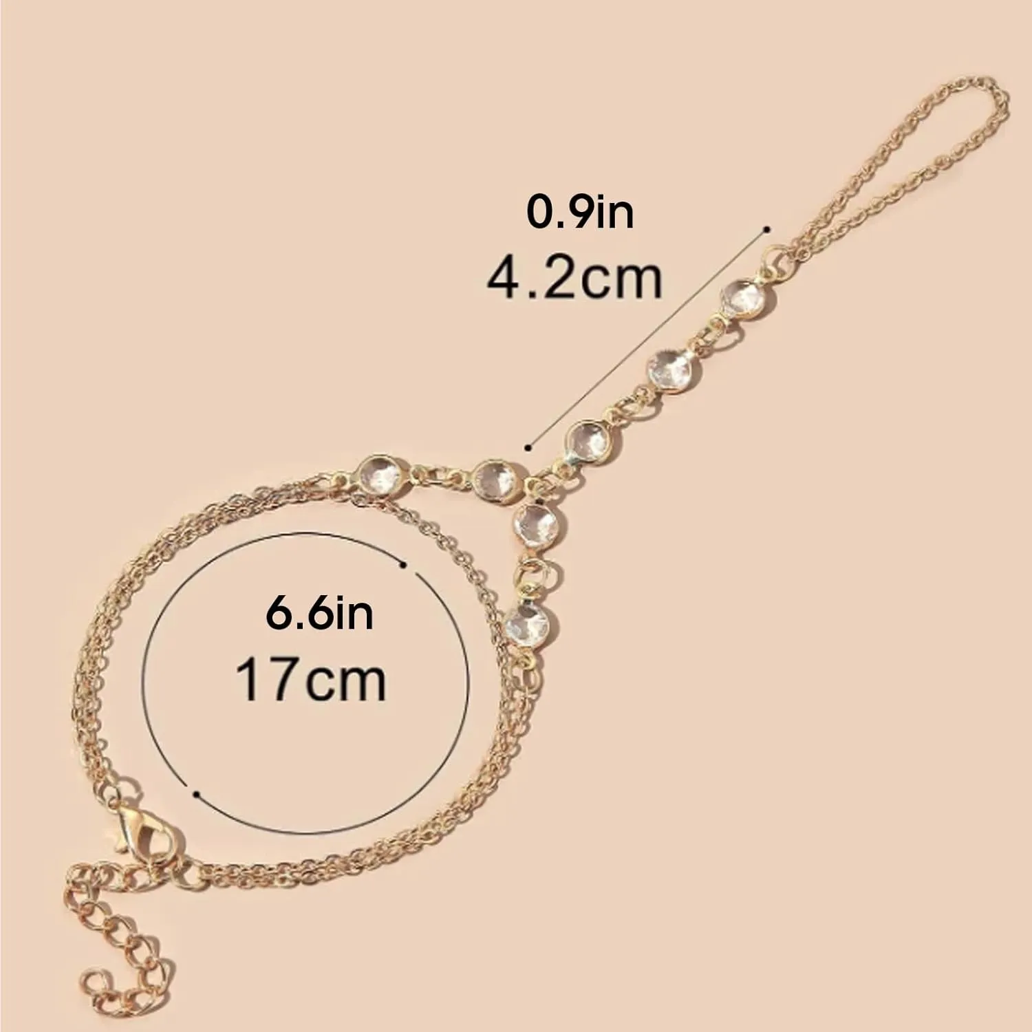 Hand Chain Bracelet for Women Dainty Gold Ring Bracelet Non Tarnish Silver Finger Ring Bracelet Trendy Stuff Hand Jewelry Gifts