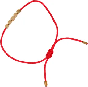 Handmade Friendship Bracelet Red Rope Chain Bead Jewelry Comfortable Wear Chunky Bracelet Chain