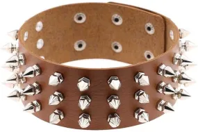 Handmade Spike Punk Choker Necklace Women Adjustable Hip Hop Costume Cosplay Nightclub Rivet Neck Collar Choker