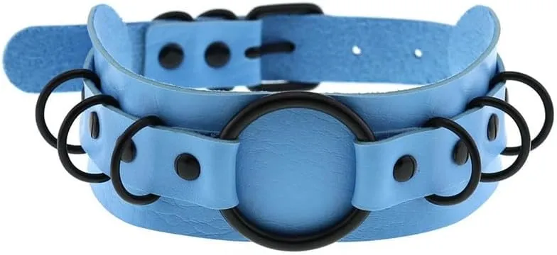 Handmade Women Punk Choker Necklace Adjustable Costume Cosplay Nightclub Party Leather Neck Collar Choker