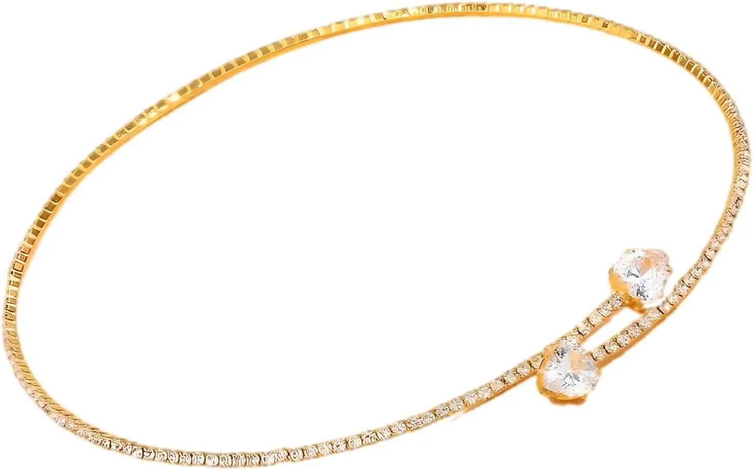 Heart necklace Rhinestone Heart Collar Choker Necklace For Women Simple Open Collar Golden Necklace For Women Choker Necklace Jewelry-N41