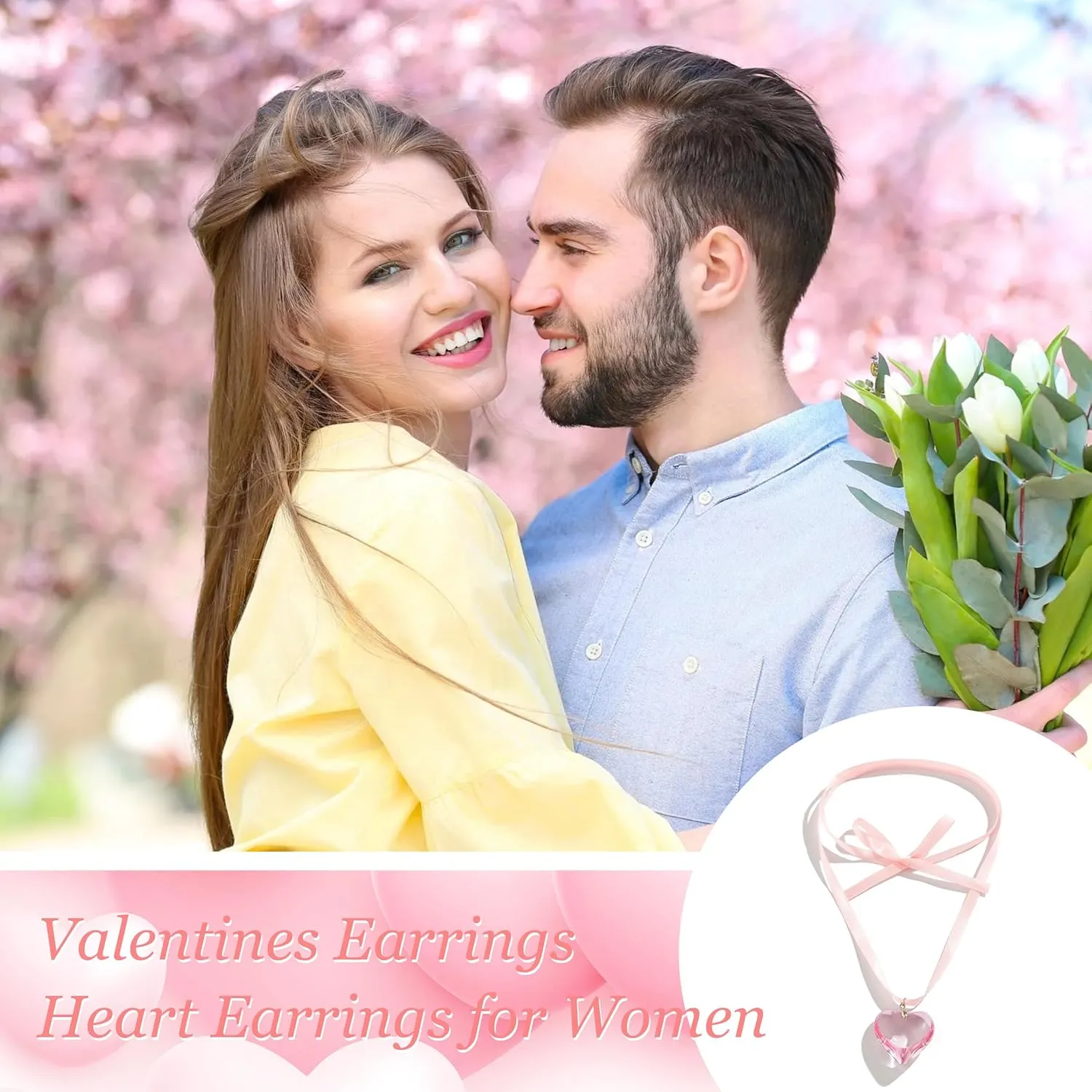 Heart Necklaces for Women Valentines Day Gifts for Her Trendy Chunky Heart Necklace Red Statement Necklace Ribbon Heart Choker Necklace Valentines Day Outfit Women