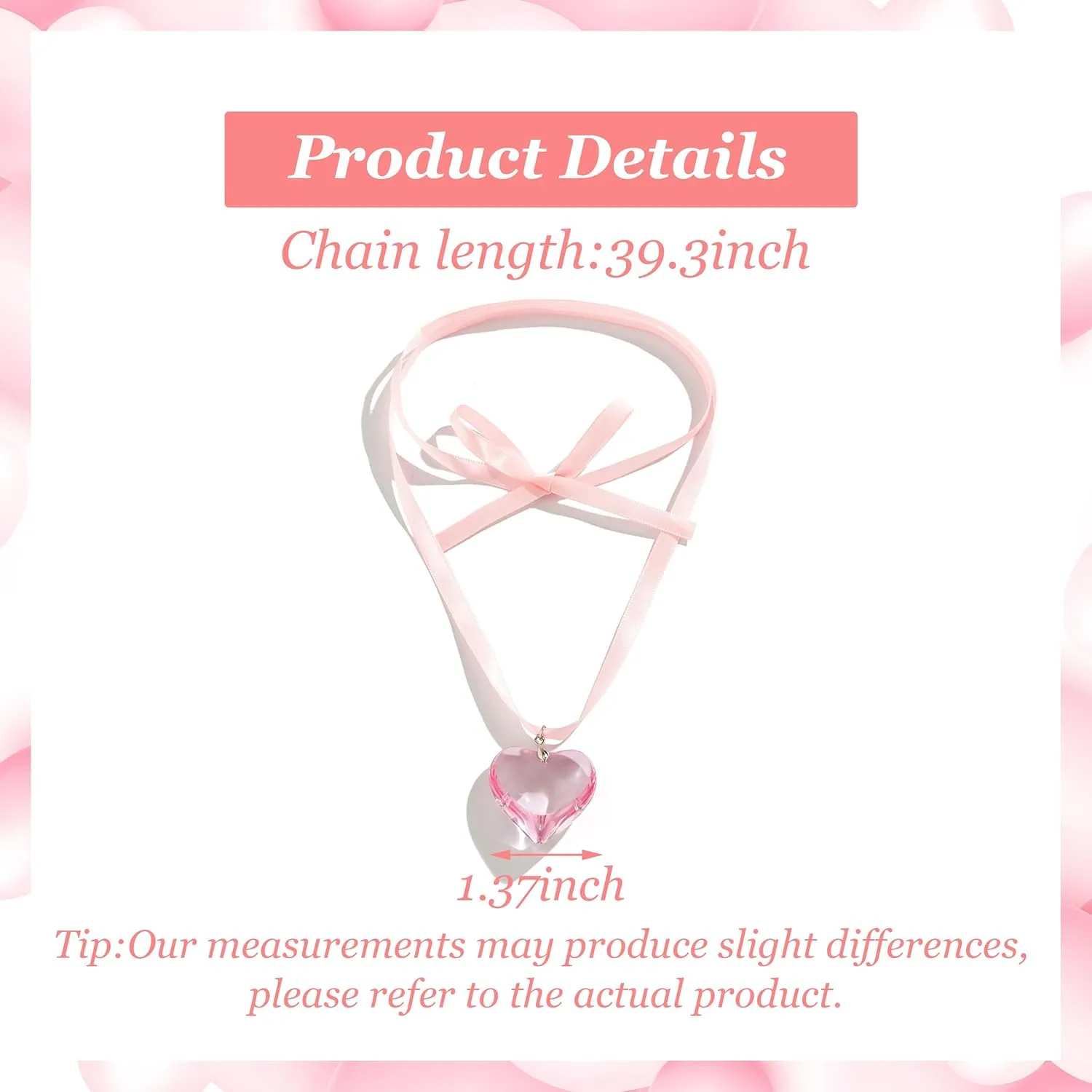 Heart Necklaces for Women Valentines Day Gifts for Her Trendy Chunky Heart Necklace Red Statement Necklace Ribbon Heart Choker Necklace Valentines Day Outfit Women